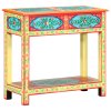 vidaXL Ručně malovaný konzolový stolek 80x35x75 cm masivní mangovník