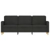 vidaXL 3místná pohovka černá 180 cm textil