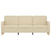 vidaXL 3místná pohovka krémová 180 cm textil