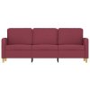 vidaXL 3místná pohovka vínová 180 cm textil