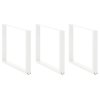 vidaXL Nohy k jídelnímu stolu ve tvaru U, 3 ks, bílé, 100 x (72-73) cm, ocel