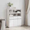 vidaXL Skříň highboard bílá 89x34x116,5 cm masivní borové dřevo