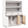 vidaXL Skříň highboard bílá 89x34x116,5 cm masivní borové dřevo