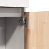 vidaXL Skříň highboard bílá 89x34x116,5 cm masivní borové dřevo