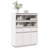 vidaXL Skříň highboard bílá 89x34x116,5 cm masivní borové dřevo