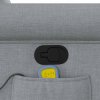 vidaXL Masážní polohovací křeslo světle šedé textil