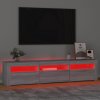 vidaXL TV skříňka s LED osvětlením šedá sonoma 180x35x40 cm
