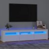 vidaXL TV skříňka s LED osvětlením bílá 180 x 35 x 40 cm