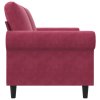 vidaXL 2místná pohovka vínová 140 cm samet