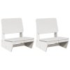 vidaXL Zahradní židle 2 ks bílé 60x64x70,5 cm masivní borové dřevo