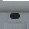 vidaXL Zvedací polohovací křeslo světle šedé textil