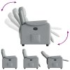 vidaXL Polohovací křeslo světle šedé textil