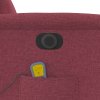 vidaXL Elektrické masážní polohovací křeslo vínové textil