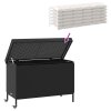 vidaXL Zahradní úložný box s kolečky černý 110x55x73 cm polyratan