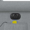 vidaXL Elektrické masážní polohovací křeslo světle šedé textil
