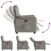 vidaXL Masážní polohovací křeslo taupe textil