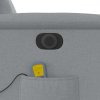 vidaXL Elektrické masážní polohovací křeslo světle šedé textil