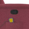 vidaXL Zvedací masážní polohovací křeslo vínové textil