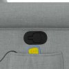 vidaXL Zvedací masážní polohovací křeslo světle šedé textil