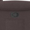 vidaXL Polohovací křeslo tmavě hnědé textil