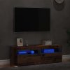 vidaXL TV stolky s LED 2 ks old wood kompozitní dřevo
