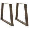 vidaXL Nohy k jídelnímu stolu ve tvaru V, 2 ks, přírodní ocel, 80 x (72-73,3) cm, ocel