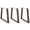 vidaXL Nohy k jídelnímu stolu ve tvaru V, 3 ks, přírodní ocel, 70 x (72-73,3) cm, ocel