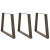 vidaXL Nohy k jídelnímu stolu ve tvaru V, 3 ks, přírodní ocel, 80 x (72-73,3) cm, ocel