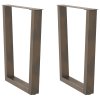 vidaXL Nohy k jídelnímu stolu ve tvaru V, 2 ks, přírodní ocel, 70 x (72-73,3) cm, ocel