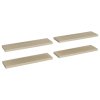 vidaXL Plovoucí nástěnné police 4 ks dub 90 x 23,5 x 3,8 cm MDF