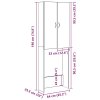 vidaXL Skříňka nad pračku dub artisan 64 x 25,5 x 190 cm