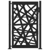 vidaXL Zahradní branka černá 100 x 150 cm ocelová světlý design