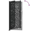 vidaXL Zahradní branka černá 100 x 200 cm ocelová s motivem plamene