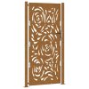 vidaXL Zahradní brána 105 x 205 cm z odolné oceli s motivem plamene