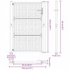 vidaXL Zahradní brána 100 x 150 cm odolná ocel s křížovým designem