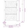 vidaXL Zahradní brána 100 x 150 cm odolná ocel s motivem stopy