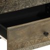 vidaXL Noční stolek světle šedá 50x33x60 cm masivní mangovníkové dřevo