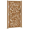 vidaXL Zahradní brána 105 x 180 cm z odolné oceli s motivem plamene