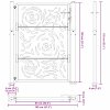 vidaXL Zahradní brána 100 x 125 cm z odolné oceli s motivem plamene