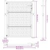 vidaXL Zahradní branka černá 100 x 125 cm ocelová s křížovým designem