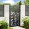 vidaXL Zahradní branka černá 100 x 175 cm ocelová s křížovým designem