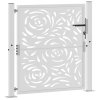 vidaXL Zahradní brána 105 x 105 cm z odolné oceli s motivem plamene