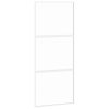 vidaXL Posuvné dveře bílé 90 x 205 cm tvrzené sklo a hliník