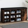vidaXL Lavice s botníkem kouřový dub 102 x 32 x 50 cm kompozitní dřevo