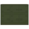 vidaXL Příborník olivově zelený 99 x 39 x 73 cm ocel