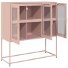 vidaXL Příborník růžový 100,5 x 39 x 107 cm ocel válcovaná za studena