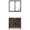 vidaXL 2dílný set koupelnového nábytku hnědý dub kompozitní dřevo