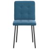 vidaXL Jídelní židle 2 ks modré samet