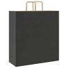 vidaXL Papírové sáčky 250 ks s uchy černé 45x17x48 cm