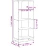 vidaXL Knihovna dub sonoma 60 x 35 x 139 cm kompozitní dřevo